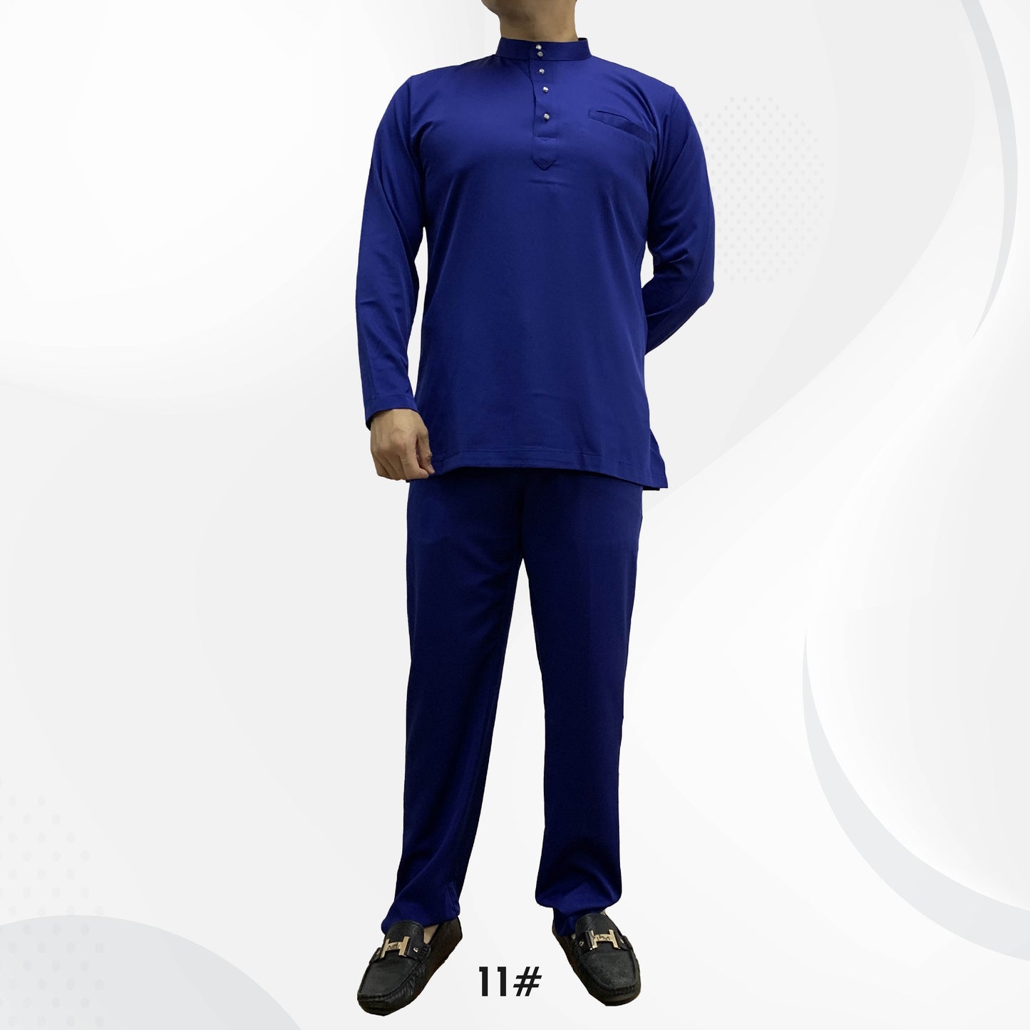 Bentop Baju Melayu Dewasa Pocket #08-#15 Series Cotton Drill Modern Fit - Ready Stock Malaysia