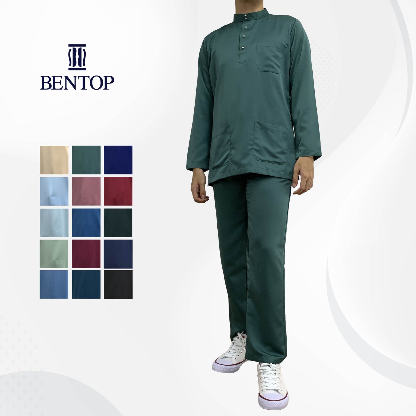 Baju Melayu Dewasa #01-#07 Series - Satin Fabric by Bentop