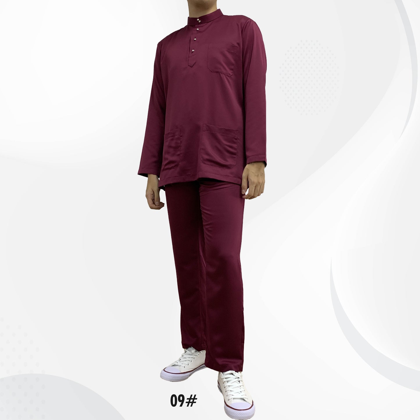 Baju Melayu Dewasa #08-#15 Series - Satin Fabric by Bentop