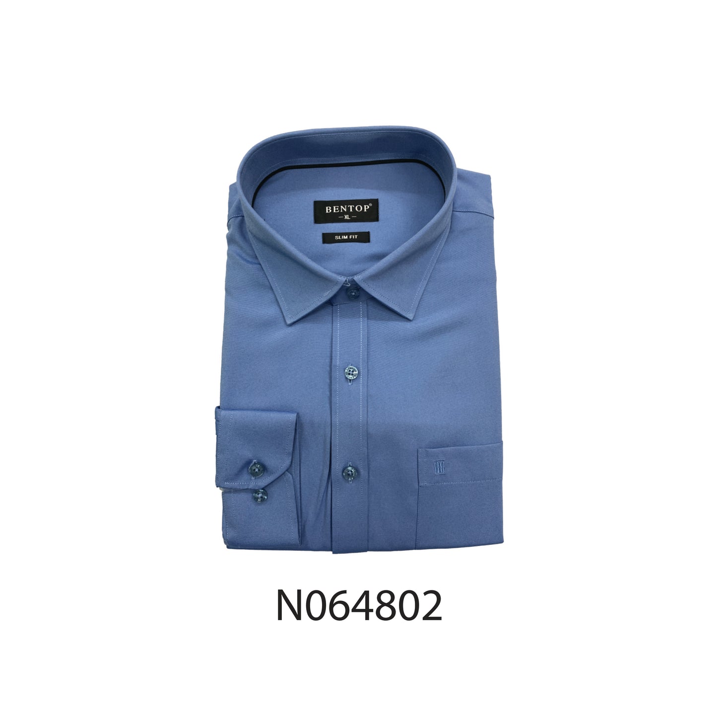 Bentop Long Sleeve Slim Fit Shirt Baju Kemeja