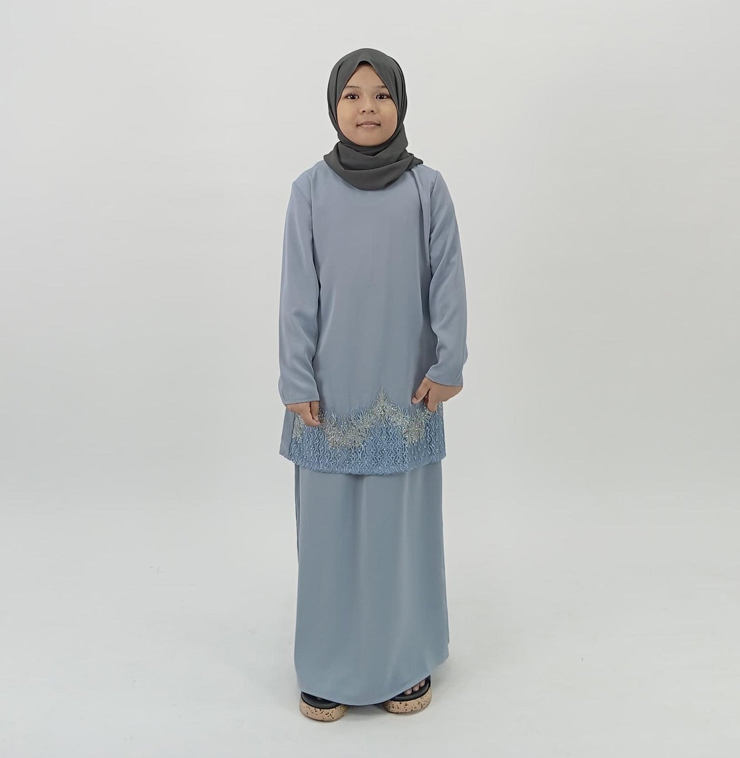(NEW RELEASE) Bentop Baju Kurung Kanak-kanak 2-14 Tahun Fabric Satin Family set 1 Pant