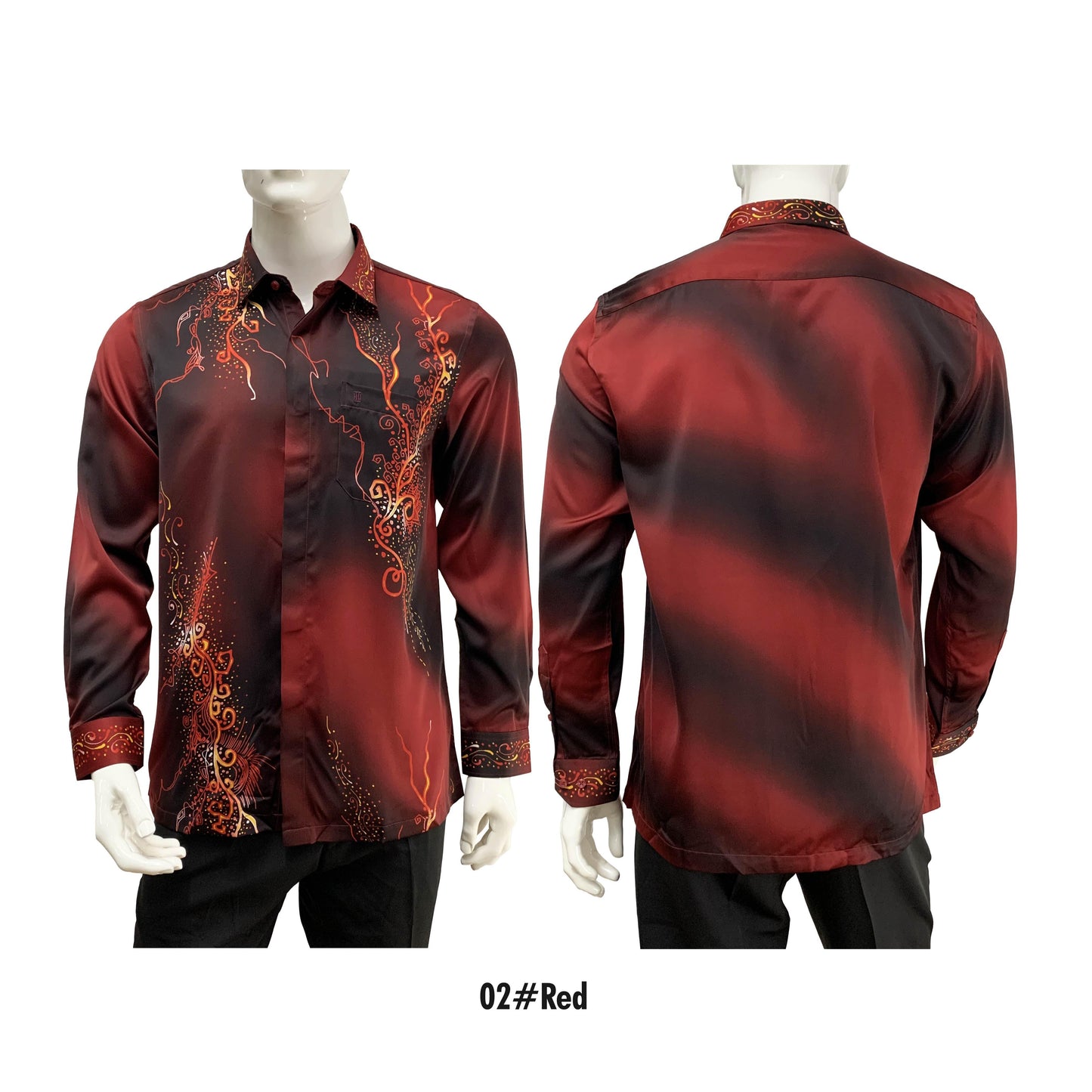 Bentop Baju Batik Kemeja Long Sleeve Baju Batik Lengan Panjang Slim Fit Cutting Classic Series