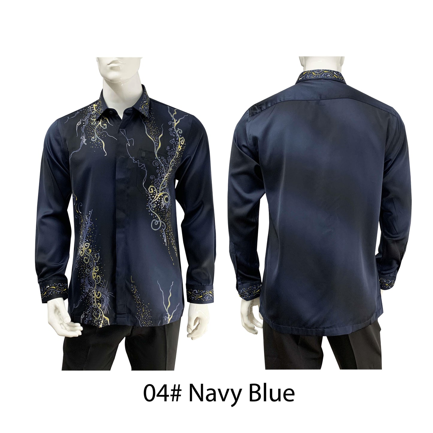 Bentop Baju Batik Kemeja Long Sleeve Baju Batik Lengan Panjang Slim Fit Cutting Classic Series