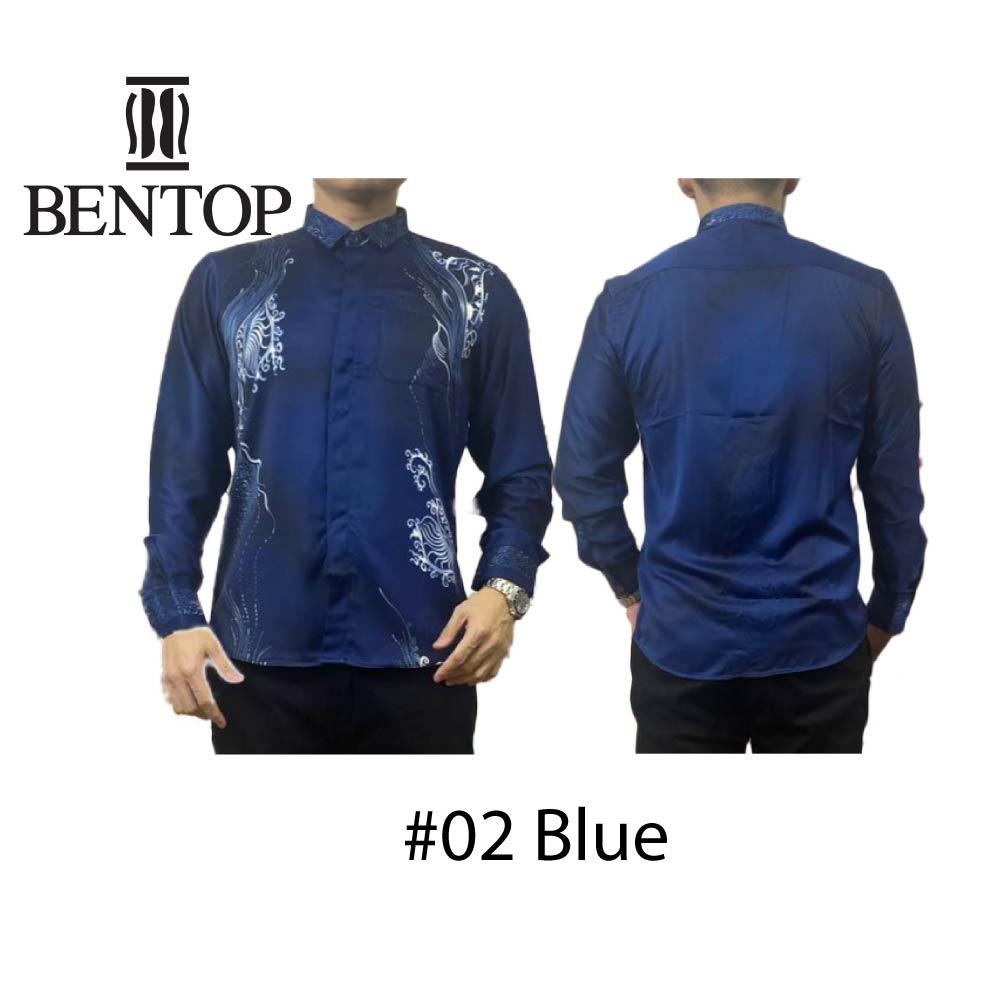 Bentop Baju Batik Kemeja Long Sleeve Baju Batik Lengan Panjang Slim Fit Cutting Classic Series