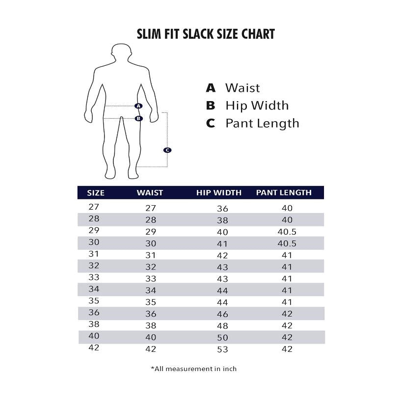 Bentop Seluar Slack Lelaki Slim Fit V2 Stretchable Series