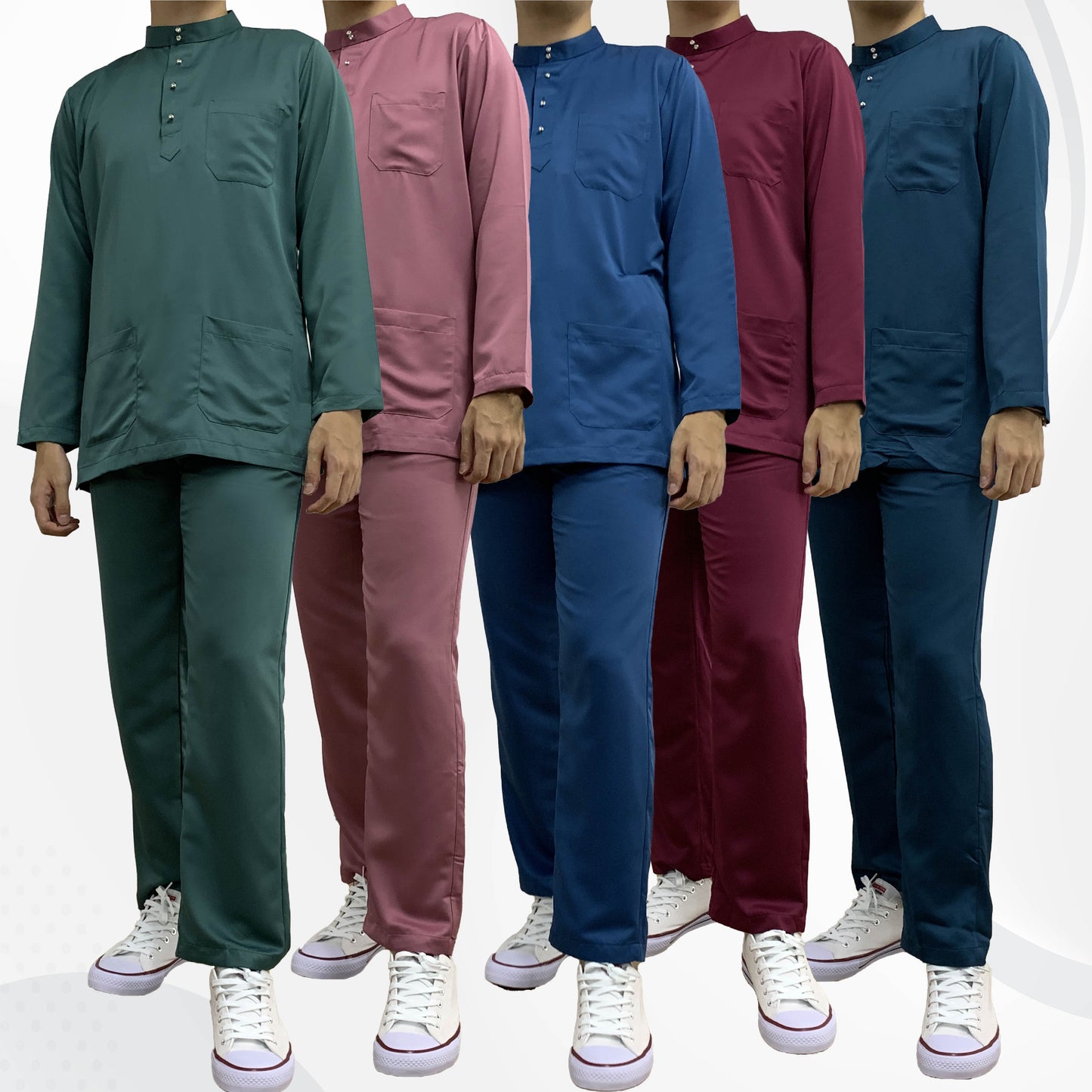 Baju Melayu Dewasa #01-#07 Series - Satin Fabric by Bentop