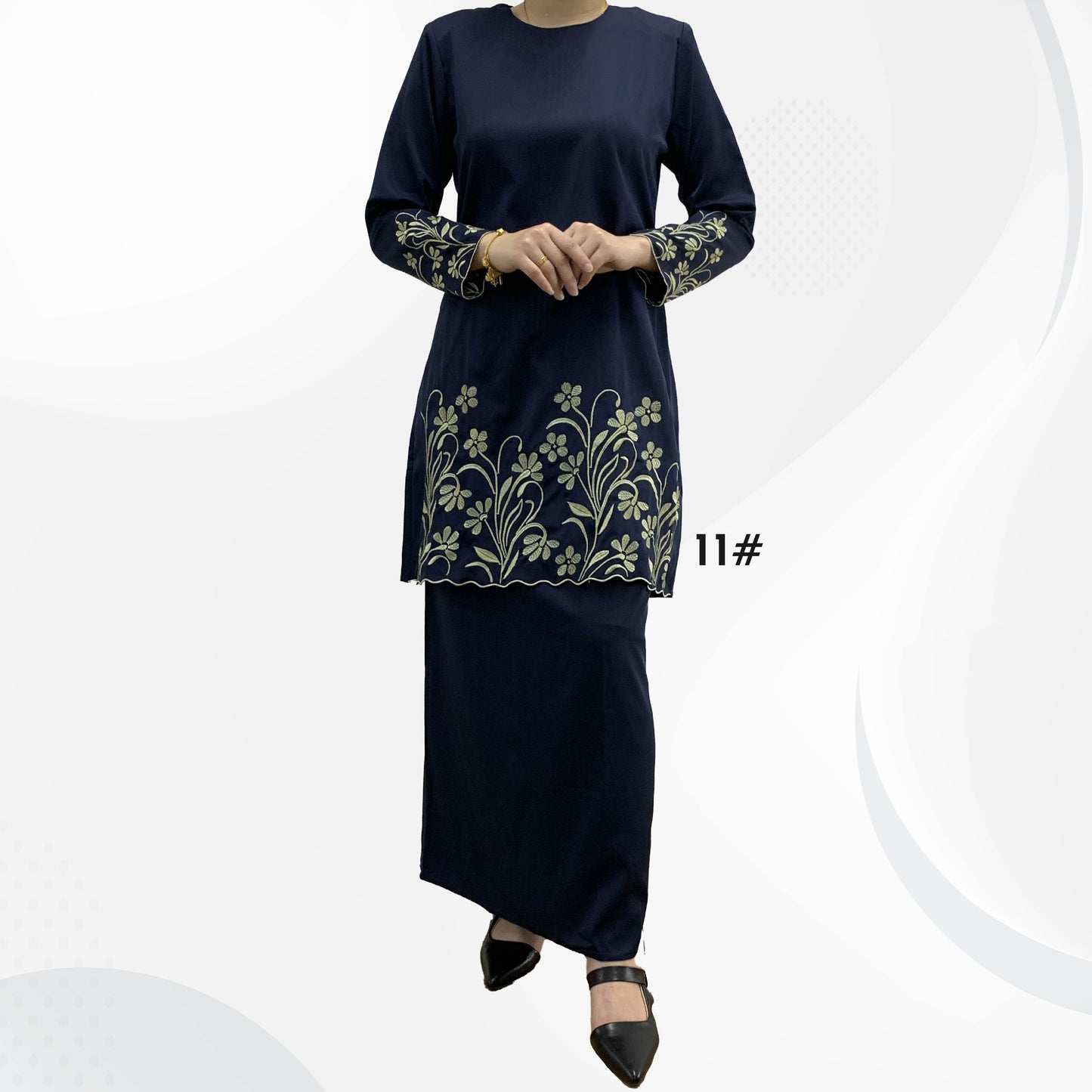 Bentop Baju Kurung Dewasa Modern Fit Series Premium [3] Cotton Mix Satin Fabric Set Wanita