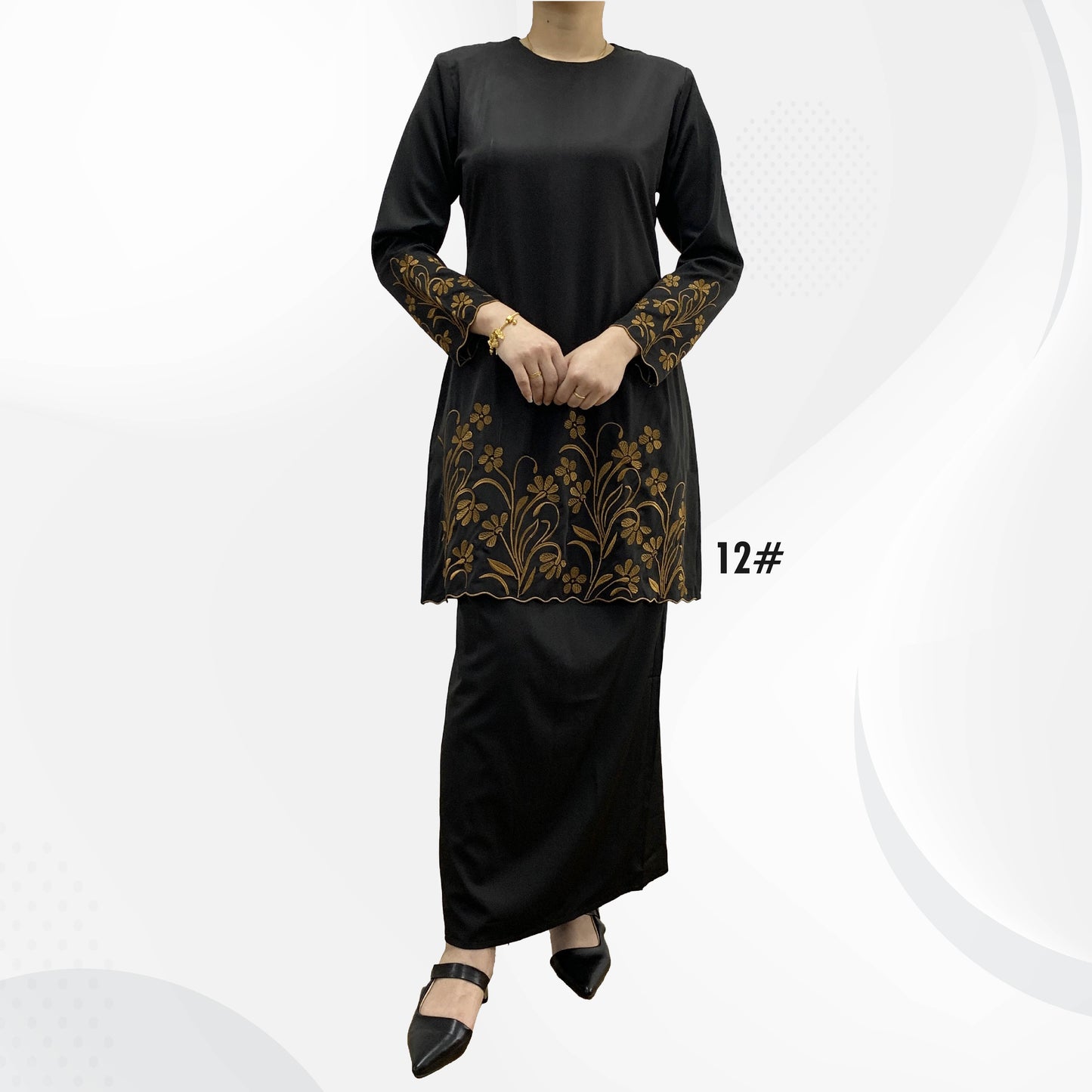 Bentop Baju Kurung Dewasa Modern Fit Series Premium [3] Cotton Mix Satin Fabric Set Wanita
