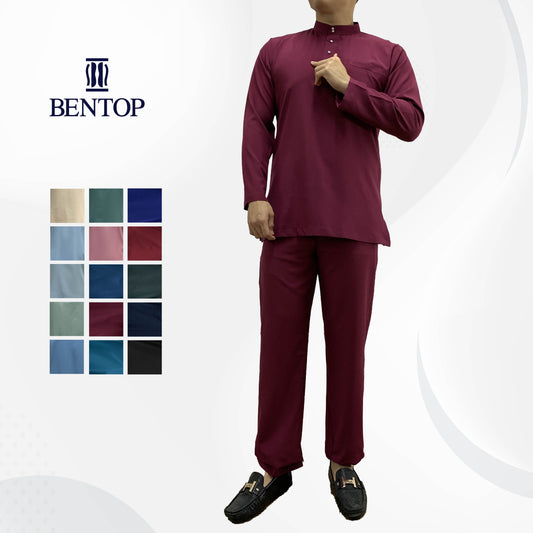 Bentop Baju Melayu Dewasa Pocket #01-#07 Series Cotton Drill Modern Fit