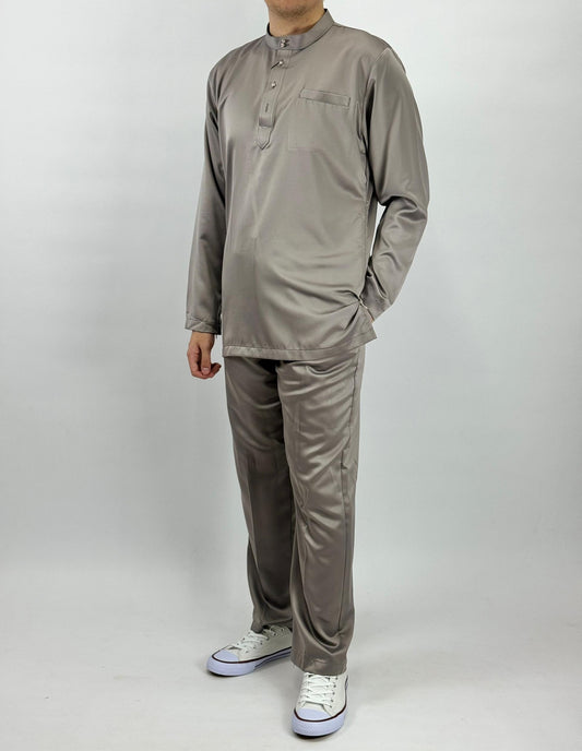 Bentop Baju Melayu Modern Fit - DarkGray