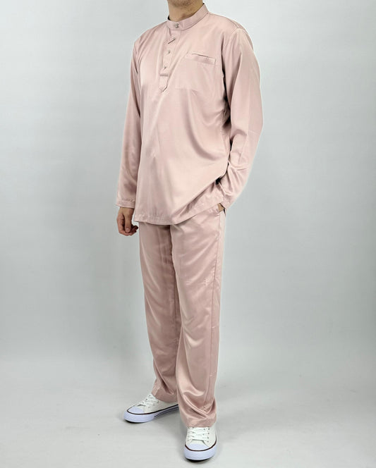 Bentop Baju Melayu Modern Fit - DustyPink