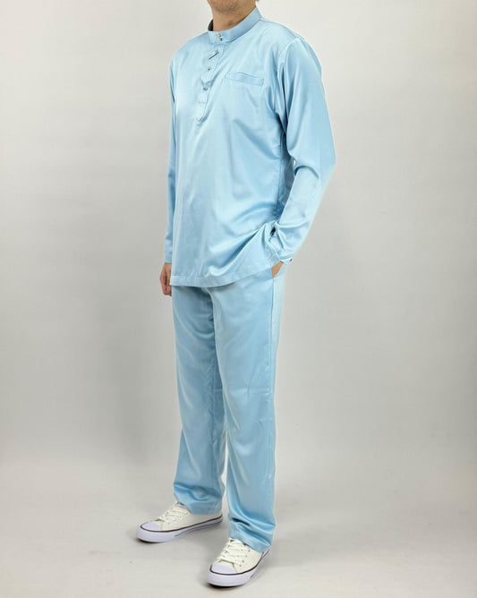 Bentop Baju Melayu Modern Fit - BabyBlue