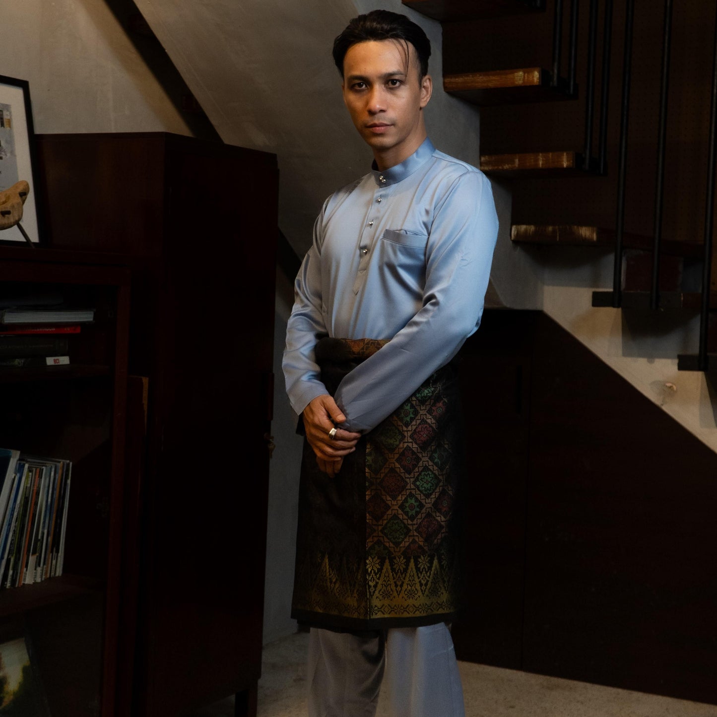 Bentop Baju Melayu Slim Fit Dewasa dan Kanak-kanak [2] Fabric Satin Pocket Family set 1 Crystal butang