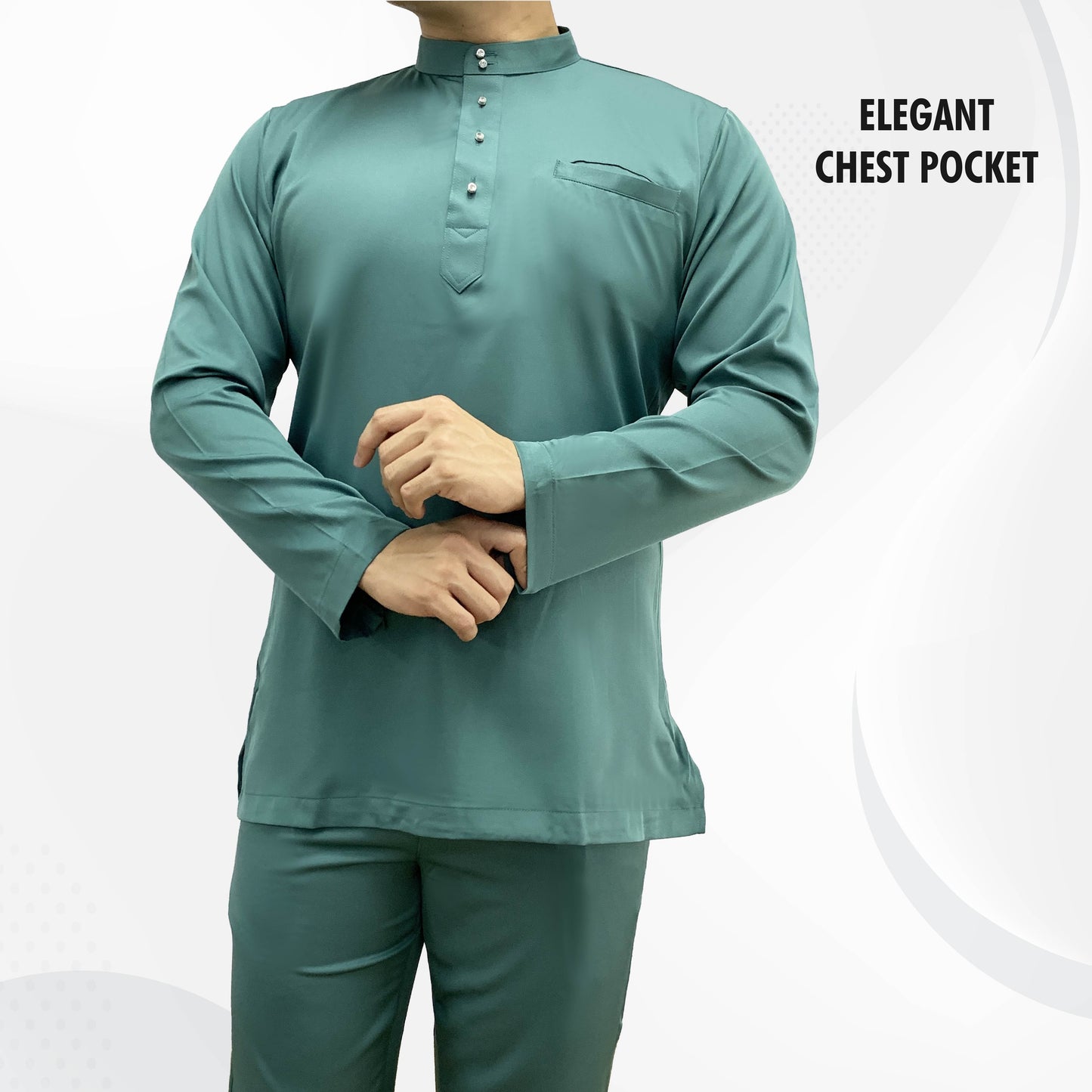 Bentop Baju Melayu Dewasa Pocket #01-#07 Series Cotton Drill Modern Fit