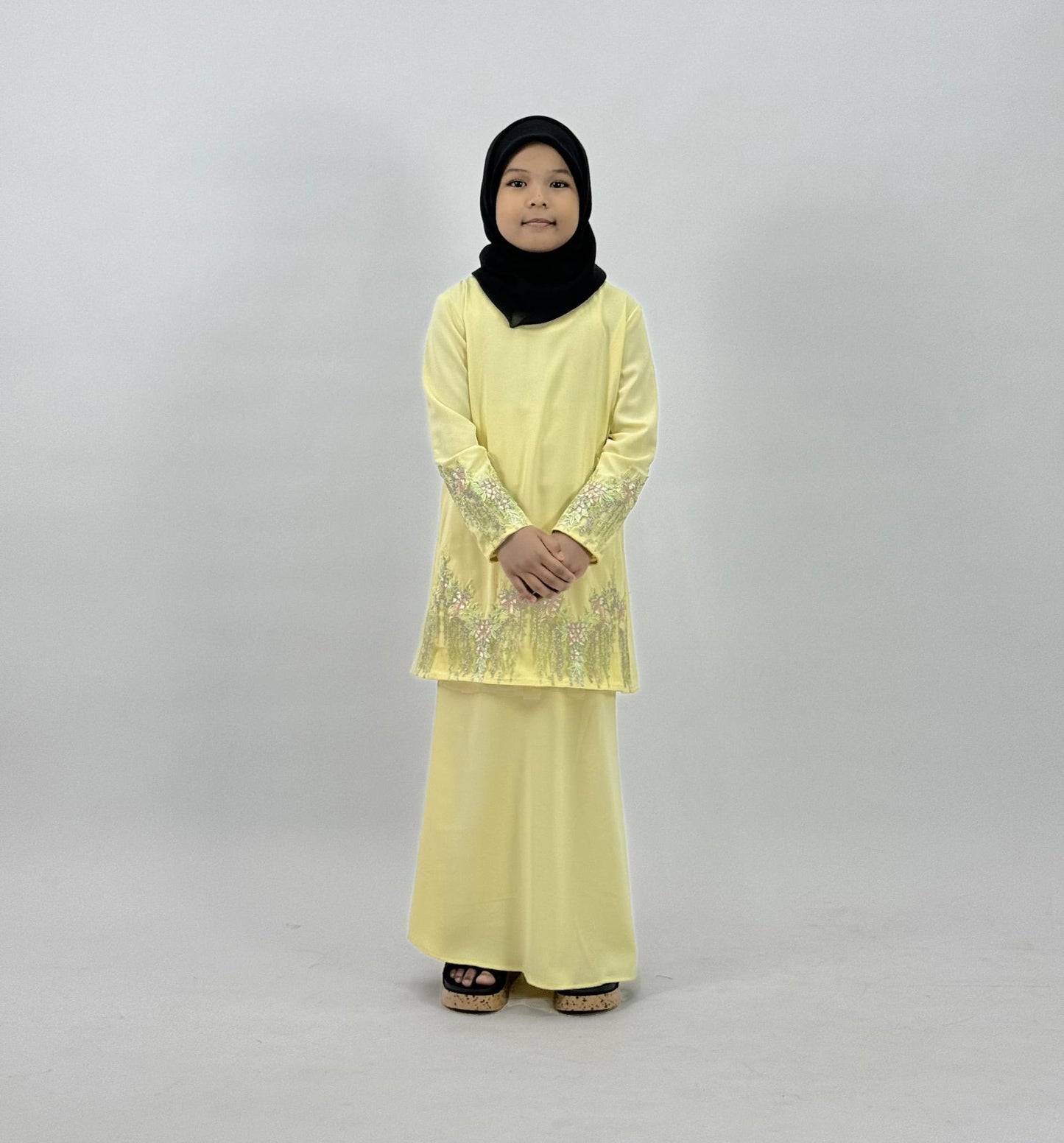 (NEW RELEASE) Bentop Baju Kurung Kanak-kanak 2-14 Tahun Fabric Satin Family set 1 Pant