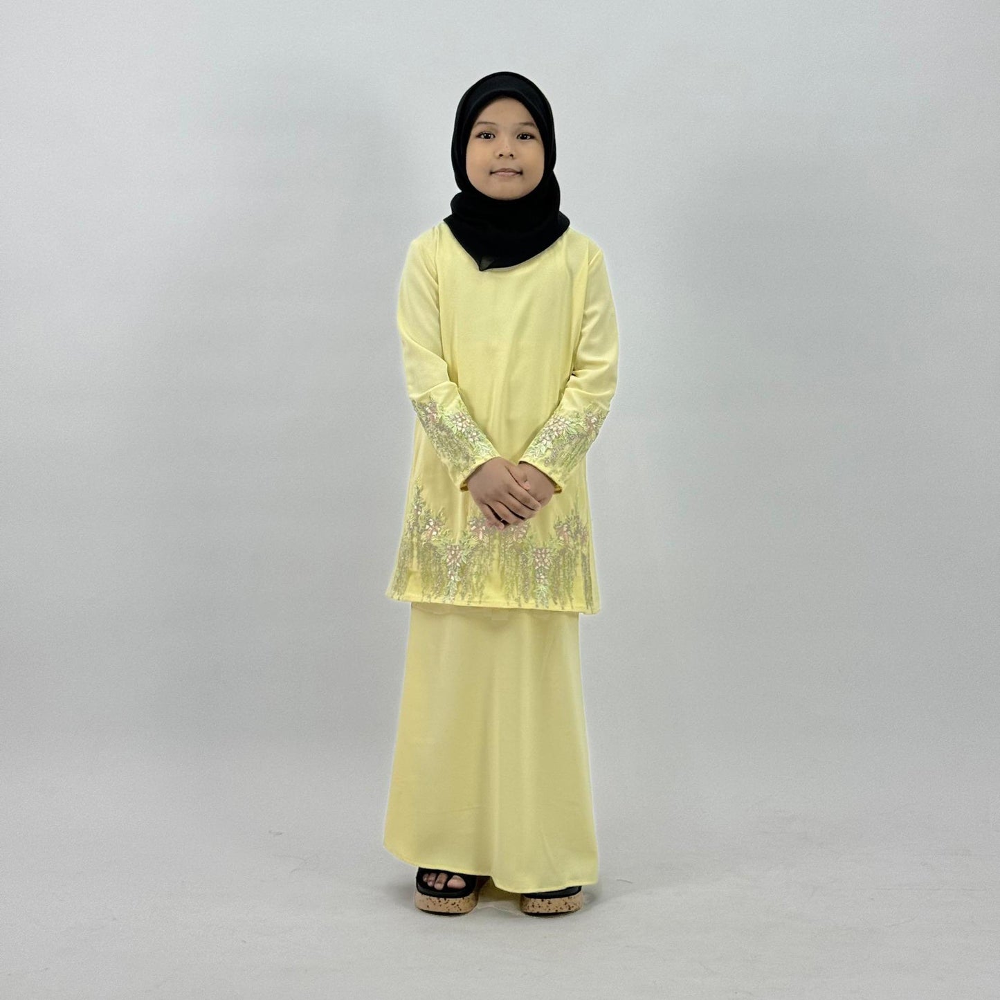 (NEW RELEASE) Bentop Baju Kurung Kanak-kanak 2-14 Tahun Fabric Satin Family set 1 Pant