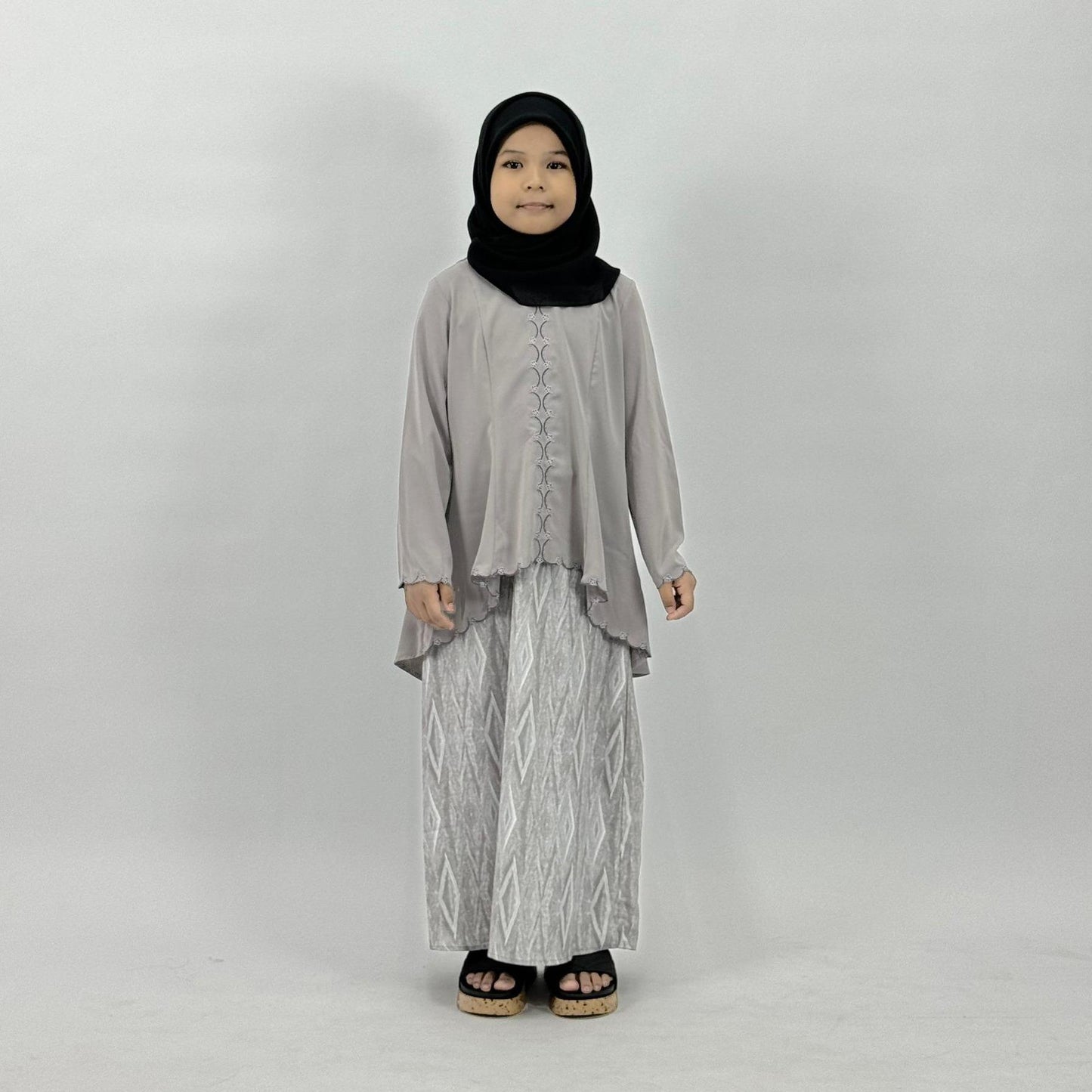 (NEW RELEASE) Bentop Baju Kurung Kanak-kanak 2-14 Tahun Fabric Satin Family set 1 Pant