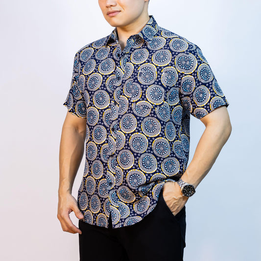 BENTOP Batik Modern Slim Fit Series [2] Baju Kemeja design Lengan Pendek Modern Floral Batik Short Sleeve