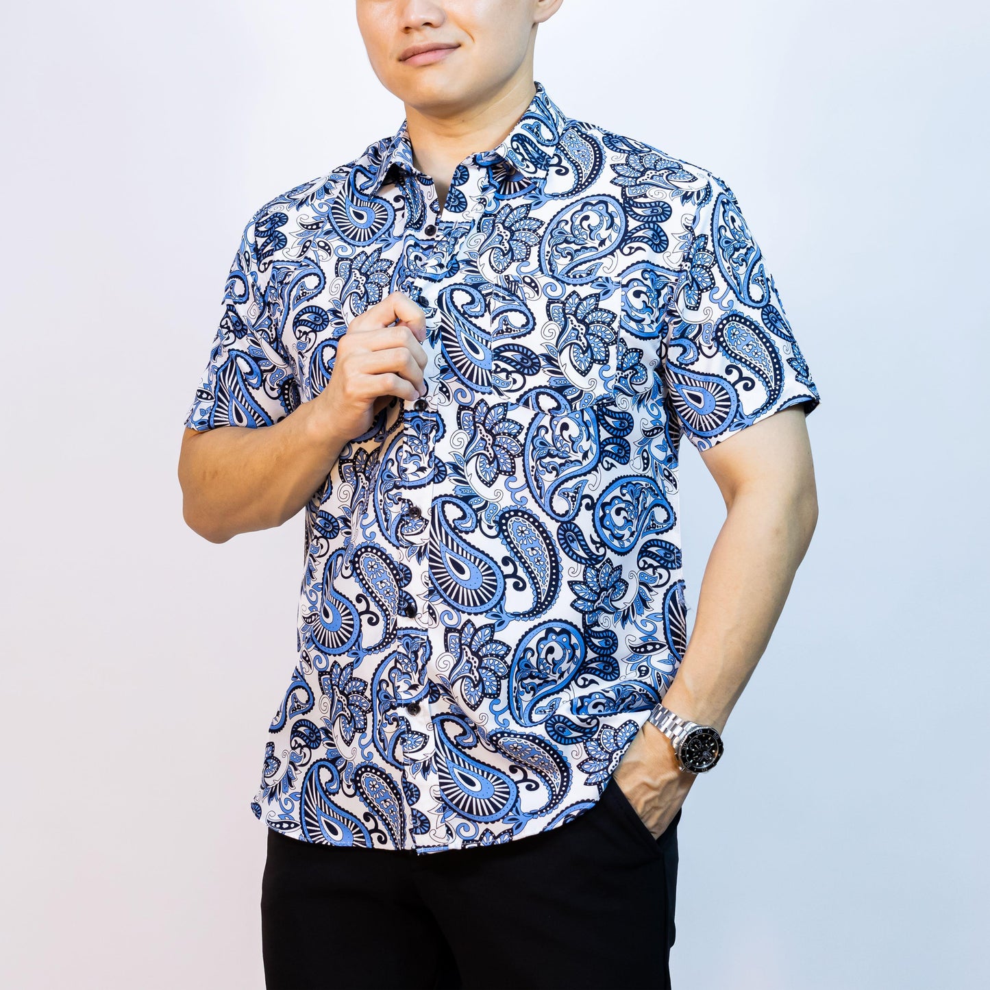 BENTOP Batik Modern Slim Fit Series [2] Baju Kemeja design Lengan Pendek Modern Floral Batik Short Sleeve