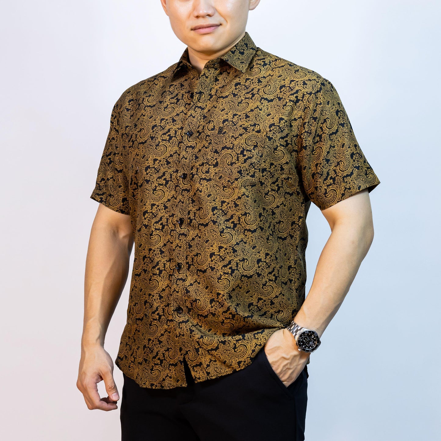 BENTOP Batik Modern Slim Fit Series [2] Baju Kemeja design Lengan Pendek Modern Floral Batik Short Sleeve