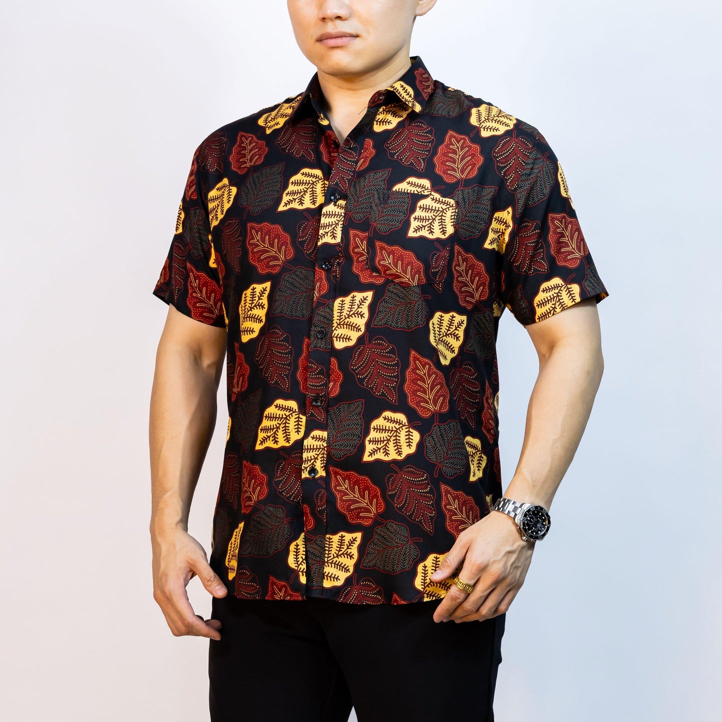BENTOP Batik Modern Slim Fit Series [2] Baju Kemeja design Lengan Pendek Modern Floral Batik Short Sleeve
