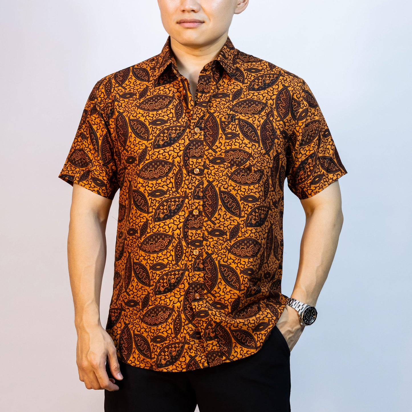 BENTOP Batik Modern Slim Fit Series [2] Baju Kemeja design Lengan Pendek Modern Floral Batik Short Sleeve