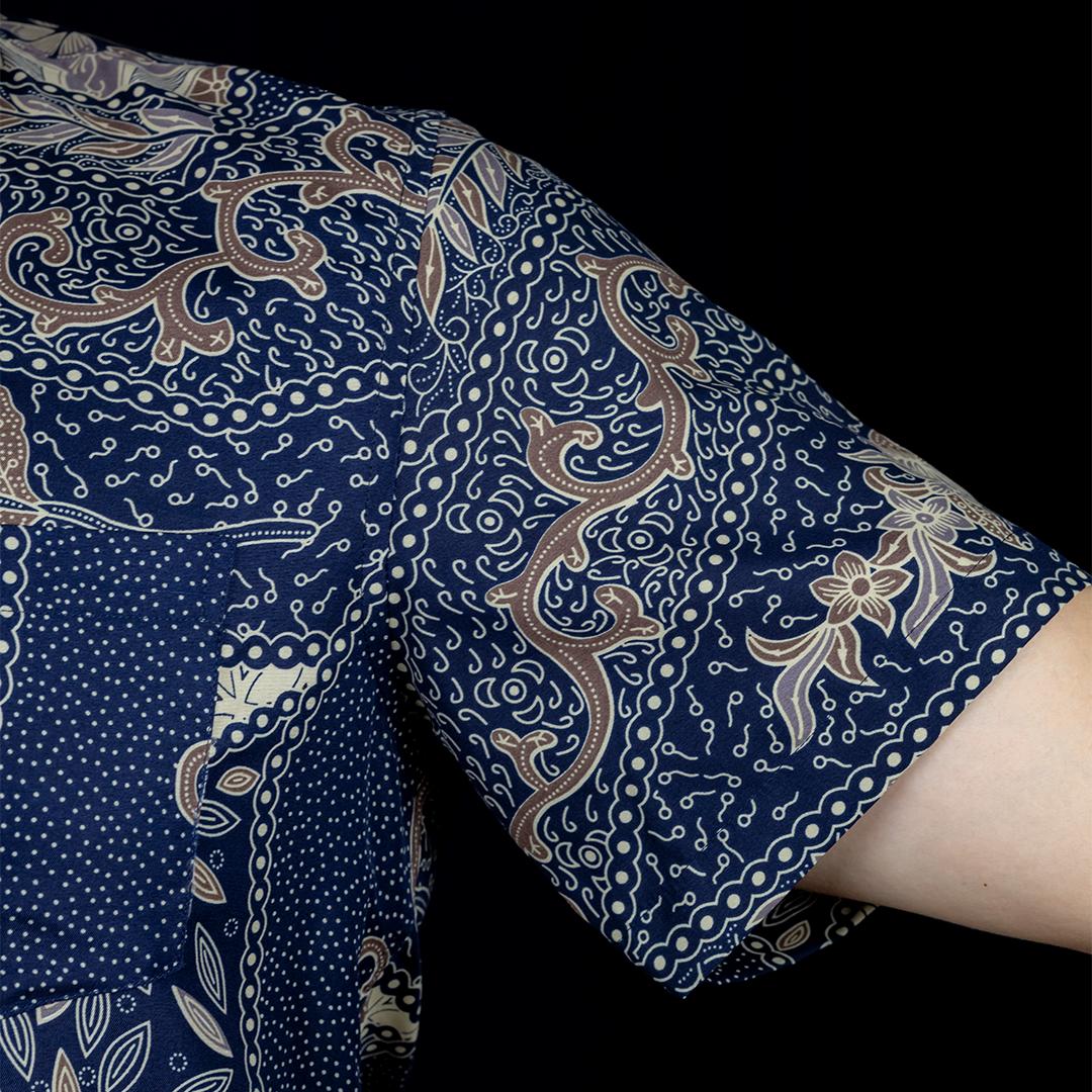 BENTOP Batik Modern Slim Fit Series [1] Baju Kemeja design lengan pendek Modern Floral Batik Short Sleeve