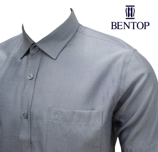 Timeless Style: Bentop Slim Fit Plain Short Sleeve Shirt