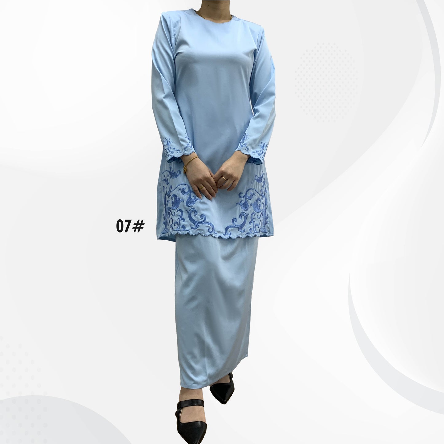 Bentop Baju Kurung Dewasa Modern Fit Series Premium [3] Cotton Mix Satin Fabric Set Wanita