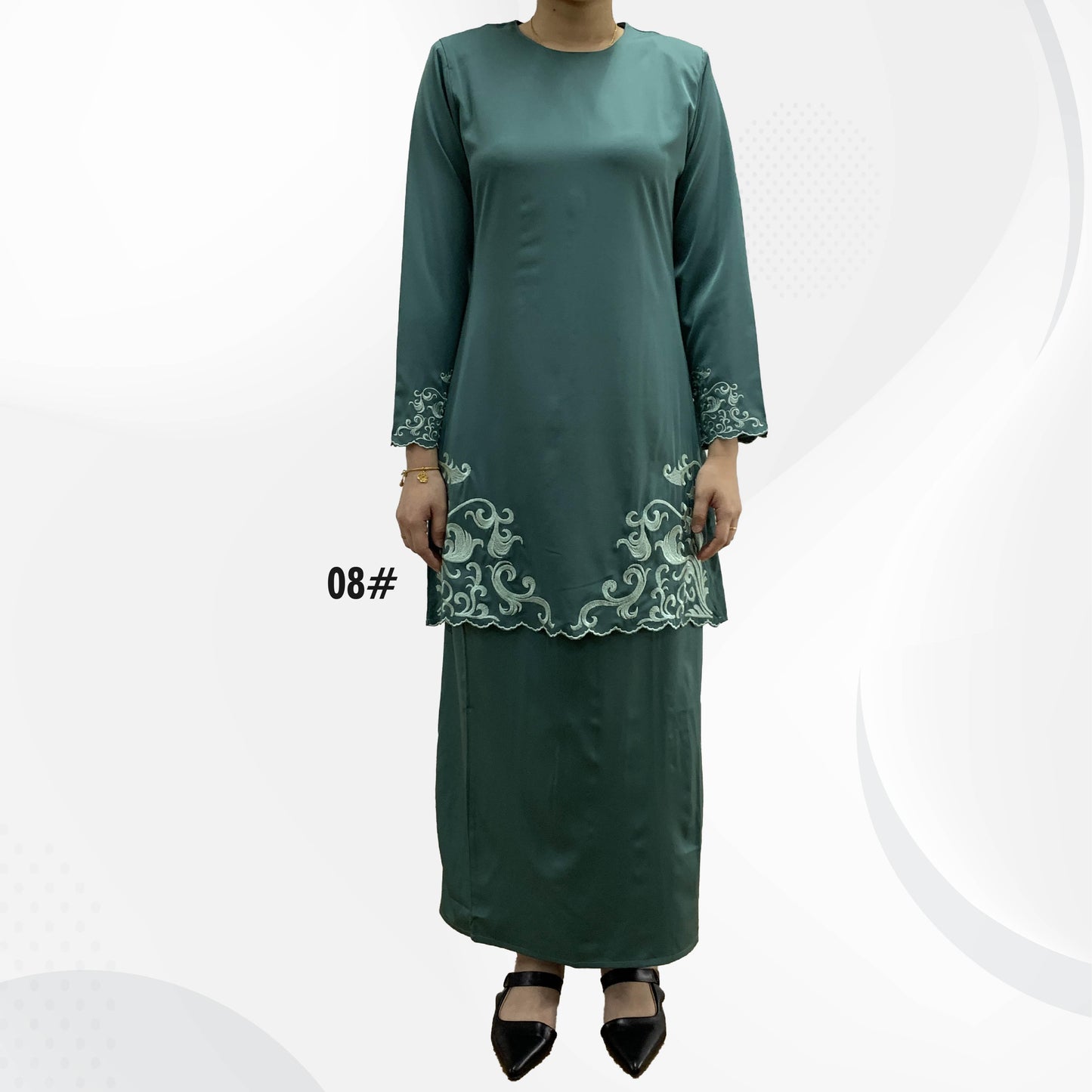 Bentop Baju Kurung Dewasa Modern Fit Series Premium [3] Cotton Mix Satin Fabric Set Wanita