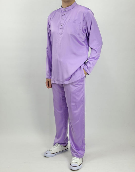 Bentop Baju Melayu Modern Fit - LavenderPurple