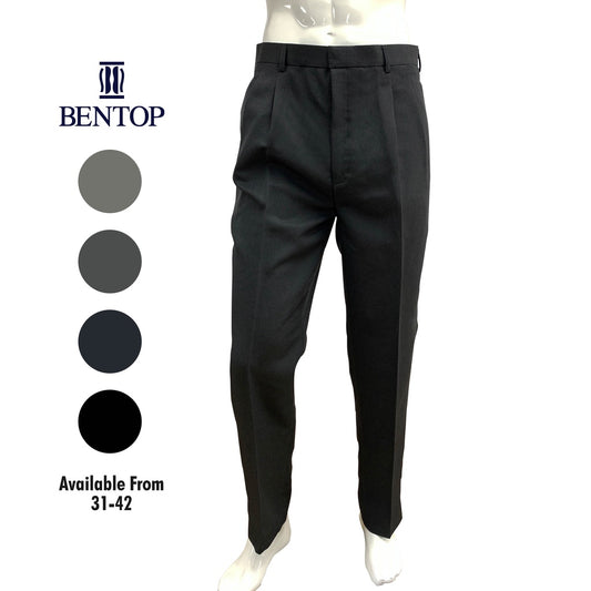 10110 Bentop Men Office Long Pants Formal Wear Slack Pants Double Pleated Cutting Seluar Lelaki Seluar Slack Lelaki