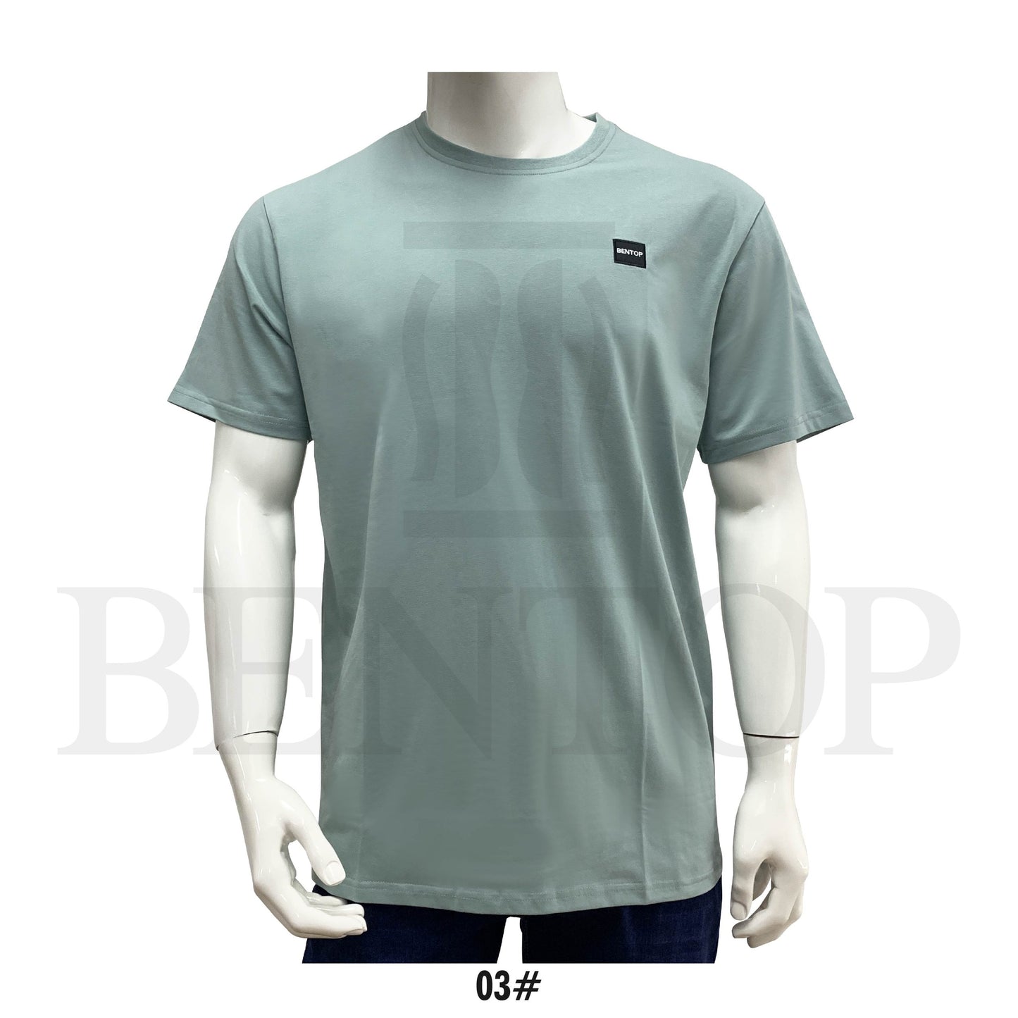 PT2084 Bentop Baju Short Sleeve Round Neck T-Shirt Lelaki