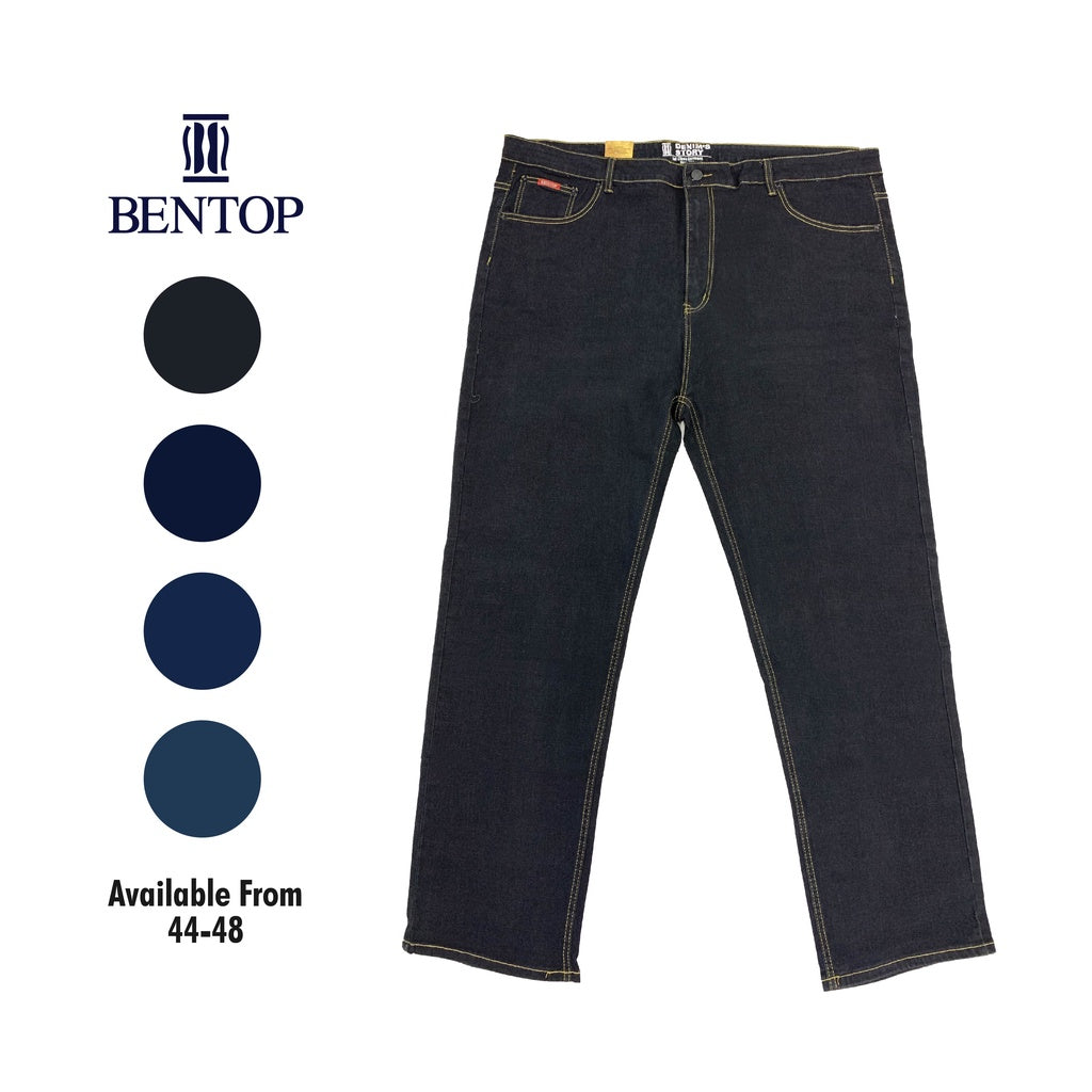 Ready Stock 7105 Bentop Jeans Extra Size 44 46 48 Stretchable Jeans