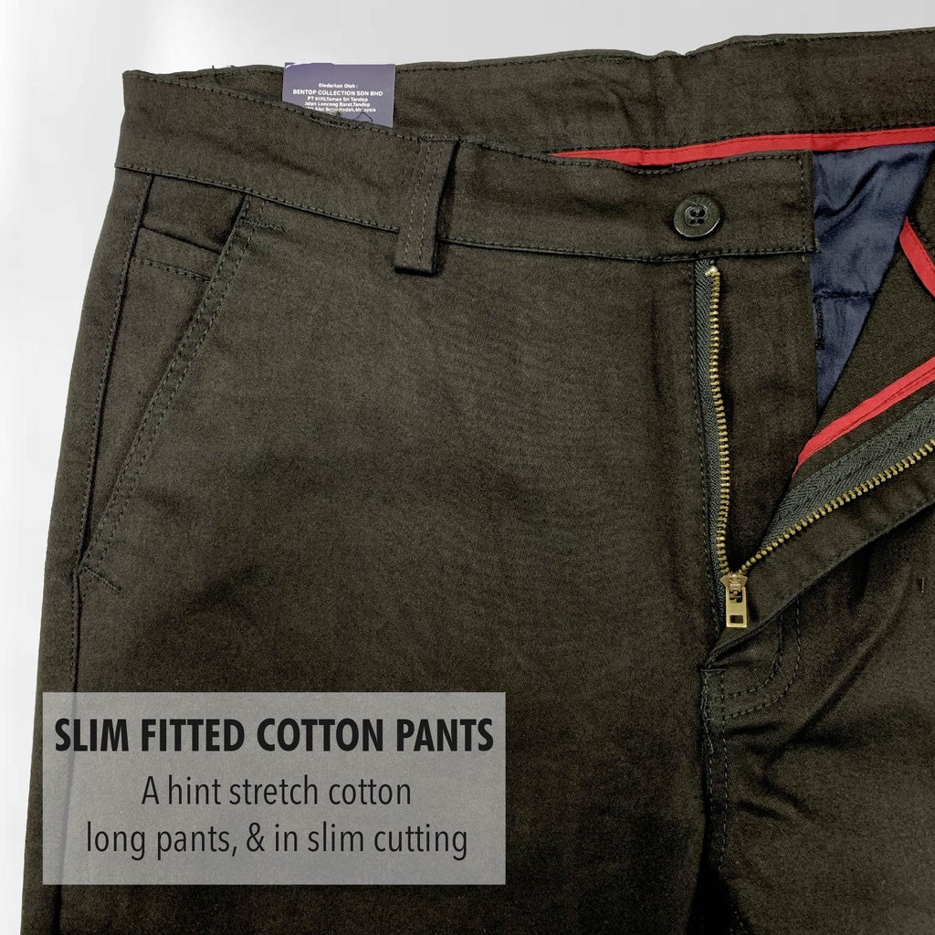 6579 Cotton Pants Slim Fit Cut Man Long Pants Man Trousers