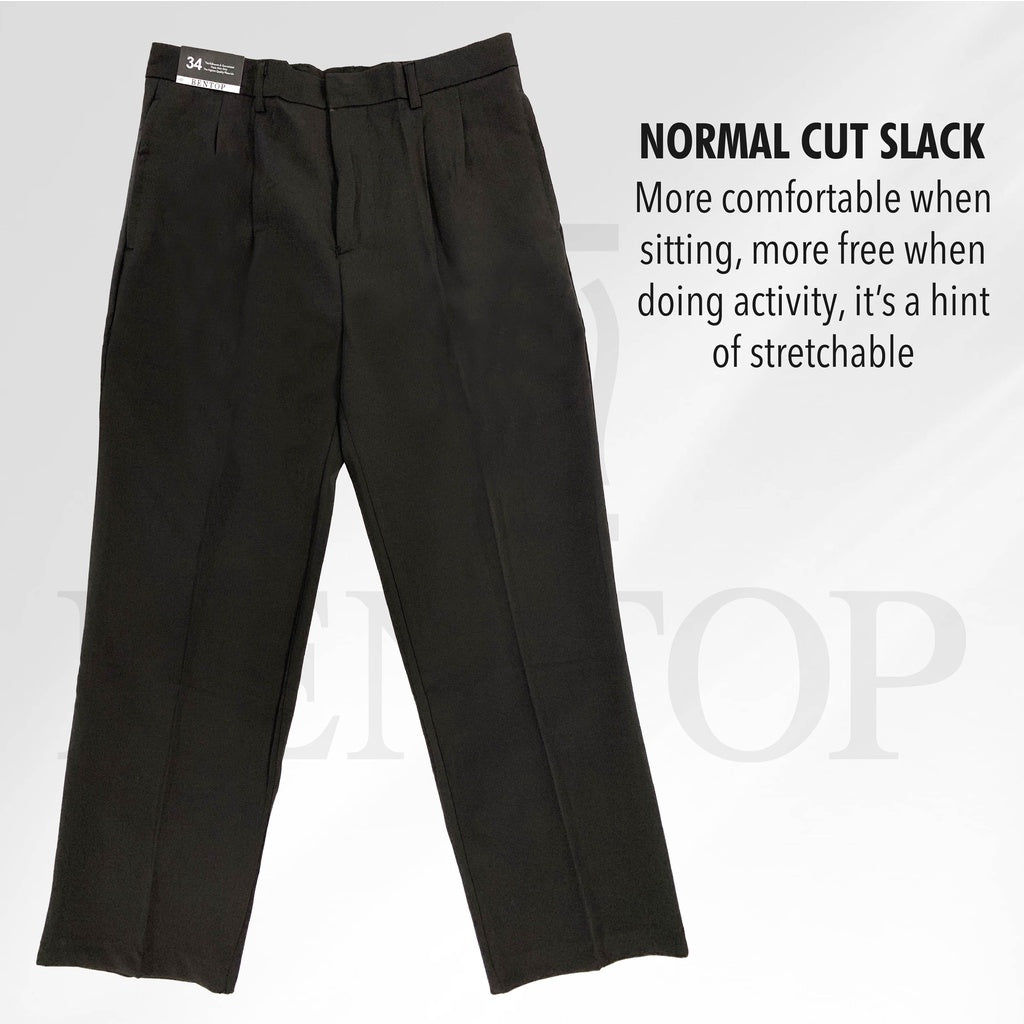 10104 Bentop Slack Hitam Black Slack Office Wear Seluar Panjang Hitam Lelaki