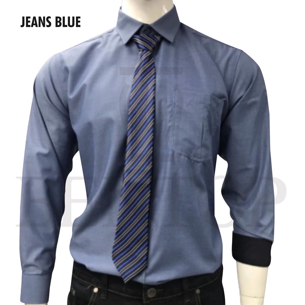 90562 Bentop Casual Wear Men Long Sleeve Regular Fit Kemeja Lelaki Lengan Panjang Baju Lelaki