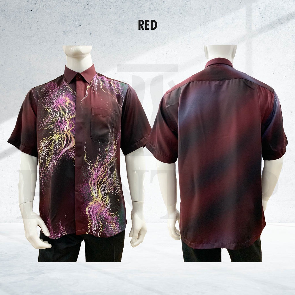 80364 Baju Batik Kemeja Short Sleeve Lengan Pendek Batik