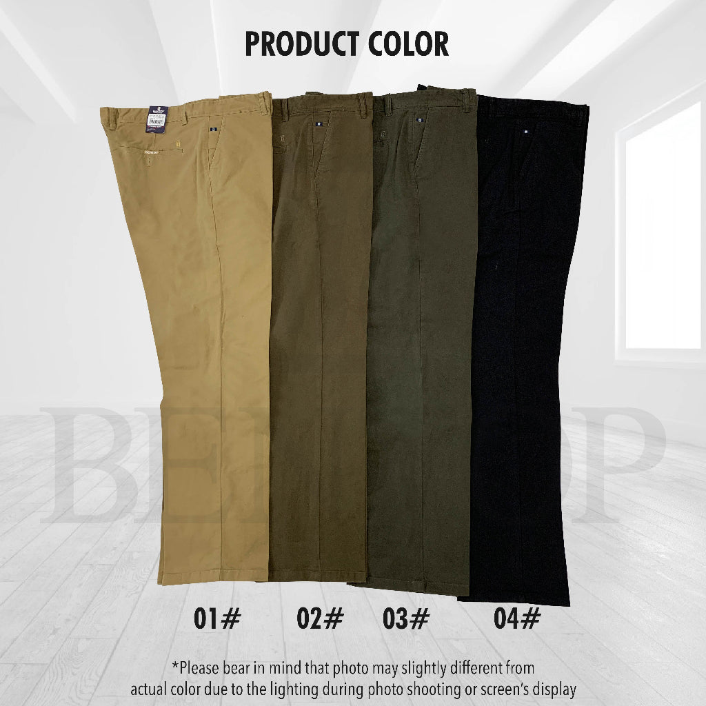 6604 Cotton Pants Slim Fit Long Pants Seluar Lelaki