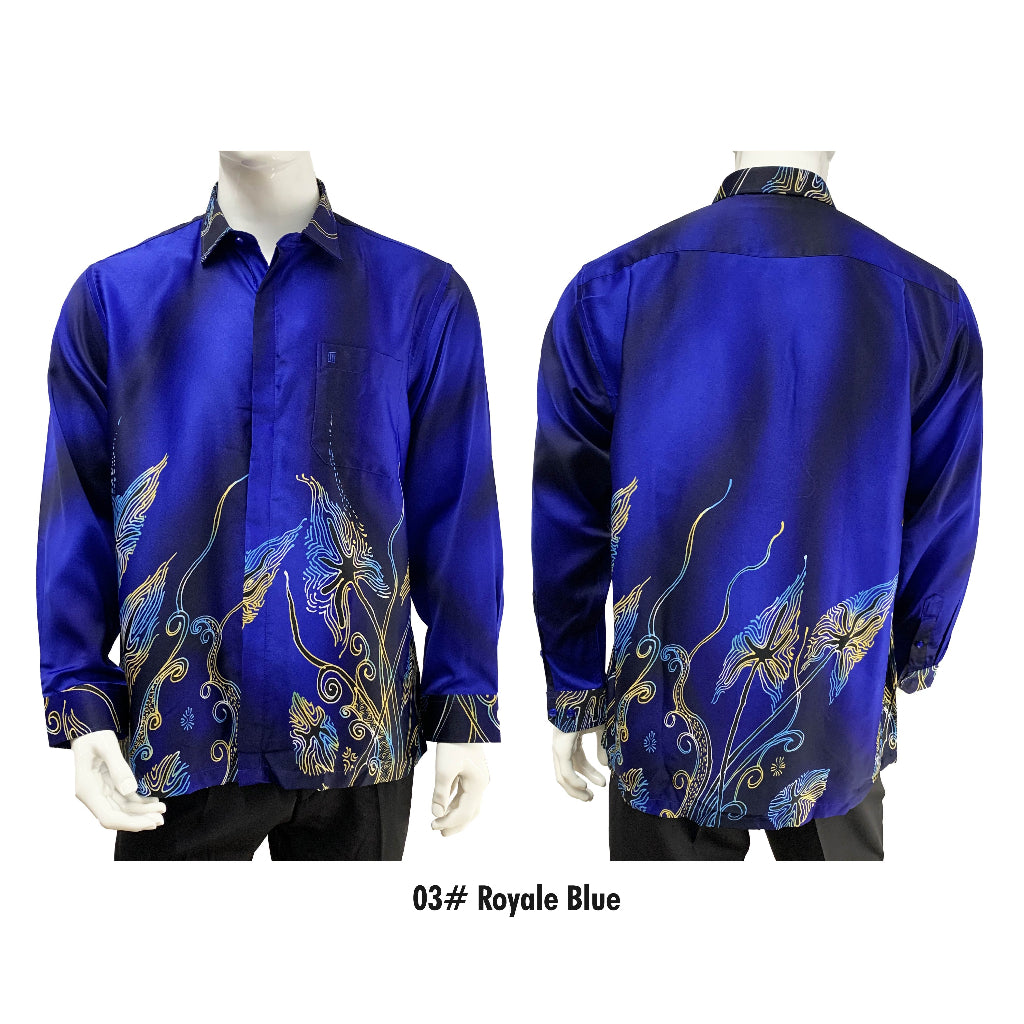 90651 (New Release) Bentop Baju Batik Kemeja Long Sleeve Baju Batik Lengan Panjang