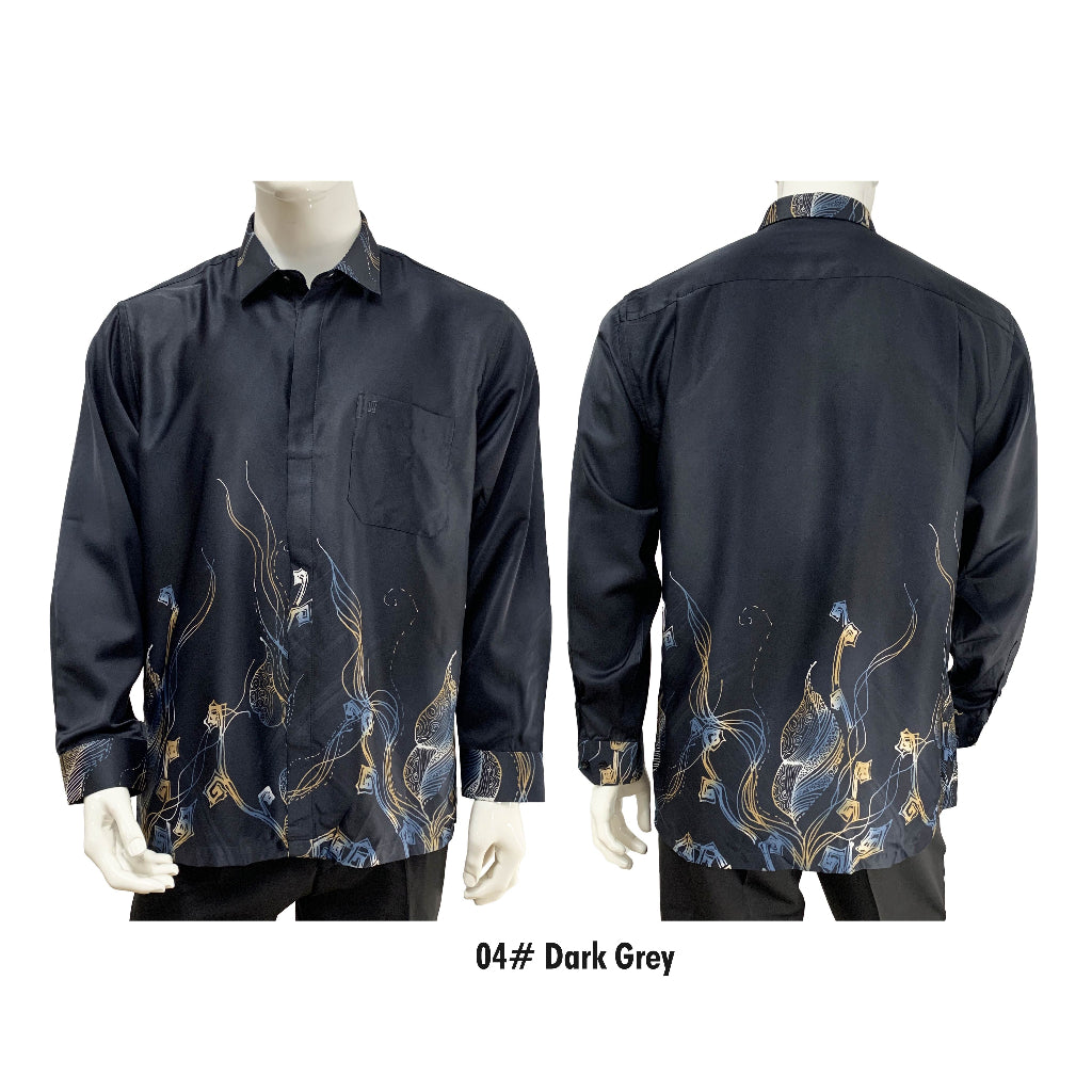 90652 (New Release) Bentop Baju Batik Kemeja Long Sleeve Baju Batik Lengan Panjang