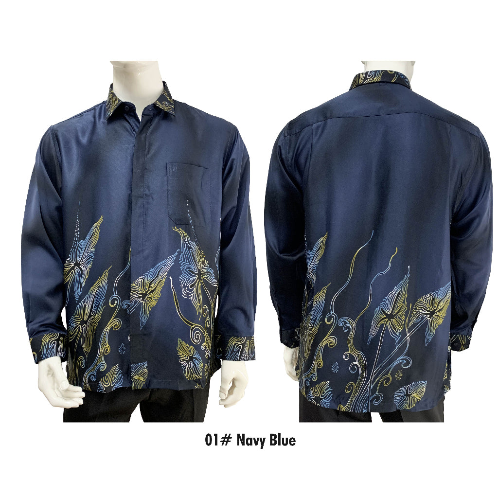 90651 (New Release) Bentop Baju Batik Kemeja Long Sleeve Baju Batik Lengan Panjang