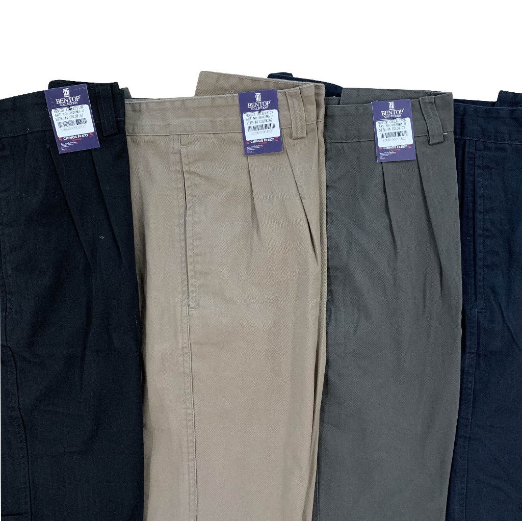 6620 Bentop Cotton Pants Big Size Men Office Wear Seluar Panjang Lelaki Seluar Hitam Regular Fit Pleated Pleat Plit