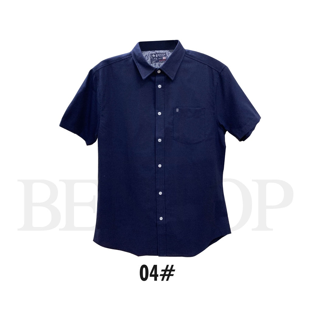 80378 Bentop Short Sleeve Slim Fit Shirt Baju Kemeja Lengan Pendek Lelaki Office Wear