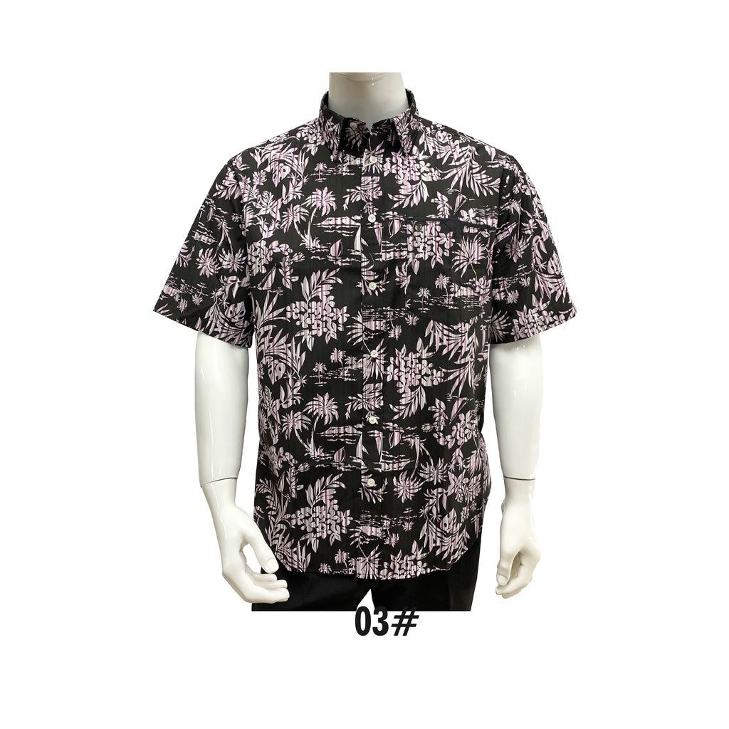 80338 Bentop Short Sleeve Floral Shirts Fashion Casual Baju Lelaki Regular Fit