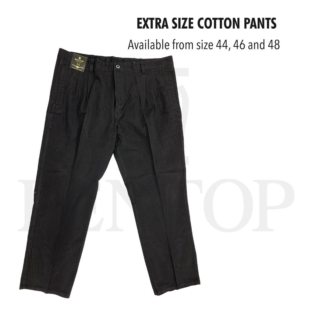 6476 Bentop Men Big Size Cotton Pants Formal Wear Regular Straight Cut