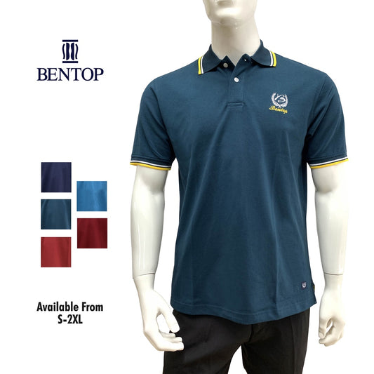 PT5091 Bentop Polo Tshirt Striped Plain T Shirt Polo T Collar Shirt Short Sleeve Baju Tshirt Lelaki tshirt Tshirt men