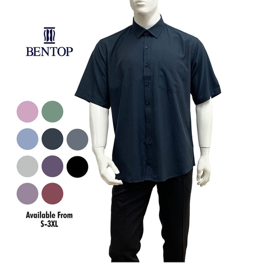 80376 Bentop Short Sleeve Office Wear Baju Lengan Pendek Kemeja Pendek Lelaki